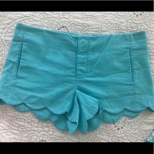 Lilly Pulitzer Blue Scalloped Shorts